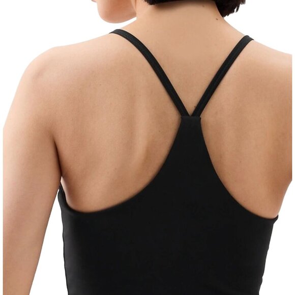 Gap Studio Long Line Sports Bra Black Cross Straps Back Size XL NWT - Picture 2 of 7
